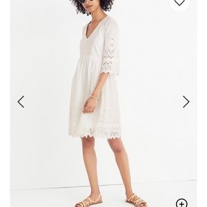 Madewell Eyelet Lattice Dress
